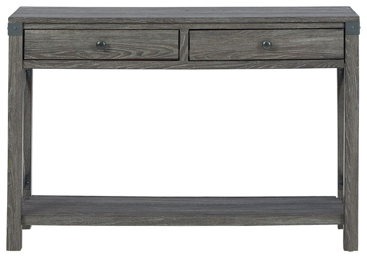 Freedan - Console Sofa Table - Grayish Brown