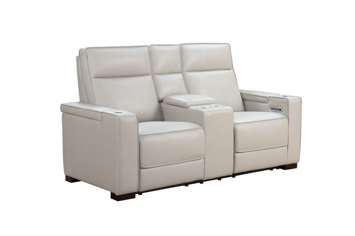 Odessey - Power Console Loveseat Recliner With Power Headrest, Power Lumbar, Heat And Massage