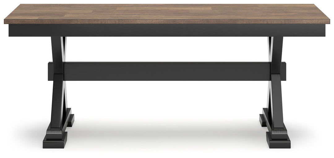 Wildenauer - Large Dining Room Bench - Brown / Black