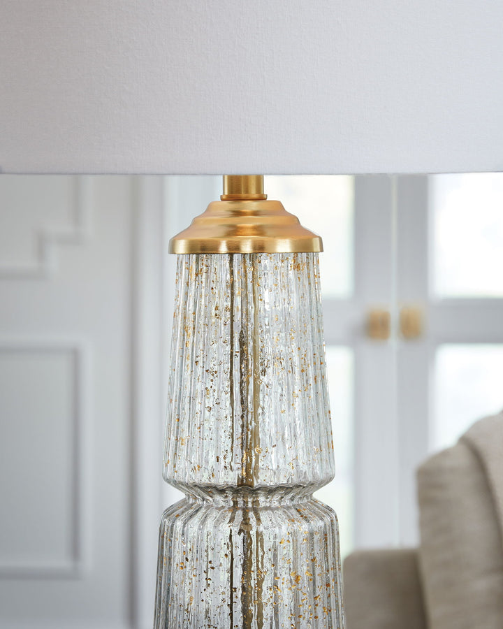 Bakersboro - Glass Table Lamp - Clear / Gold Finish