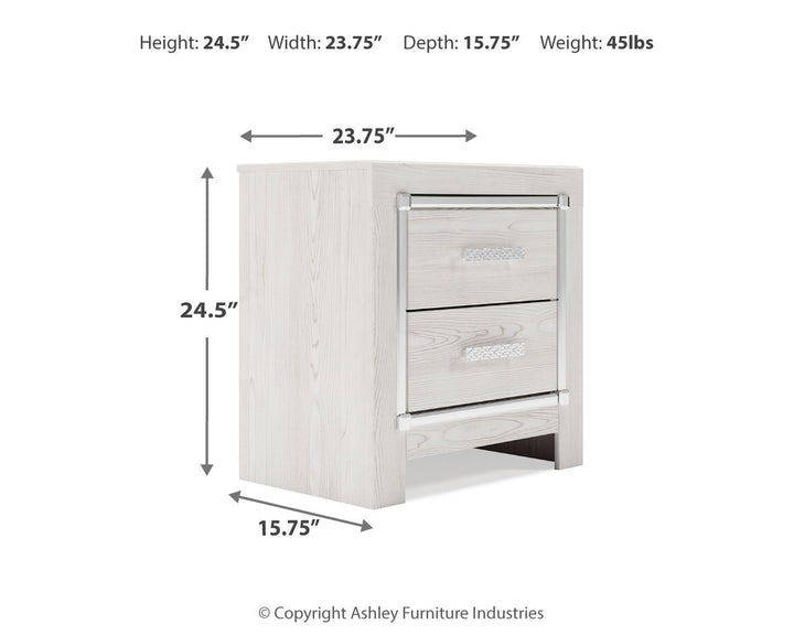 Altyra - Two Drawer Night Stand - White