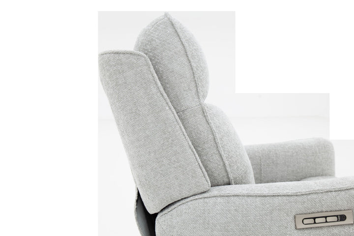 Maben - Triple Power Swivel Recliner With Headrest & Lumbar System