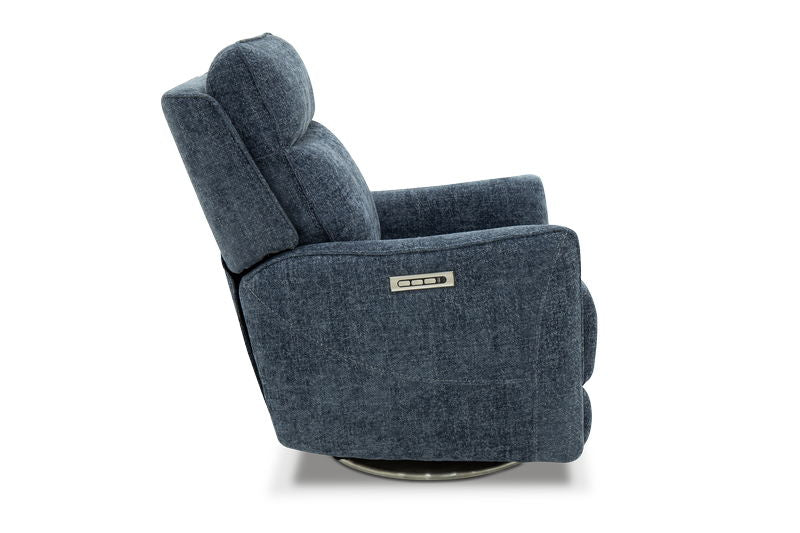 Maben - Triple Power Swivel Recliner With Headrest & Lumbar System