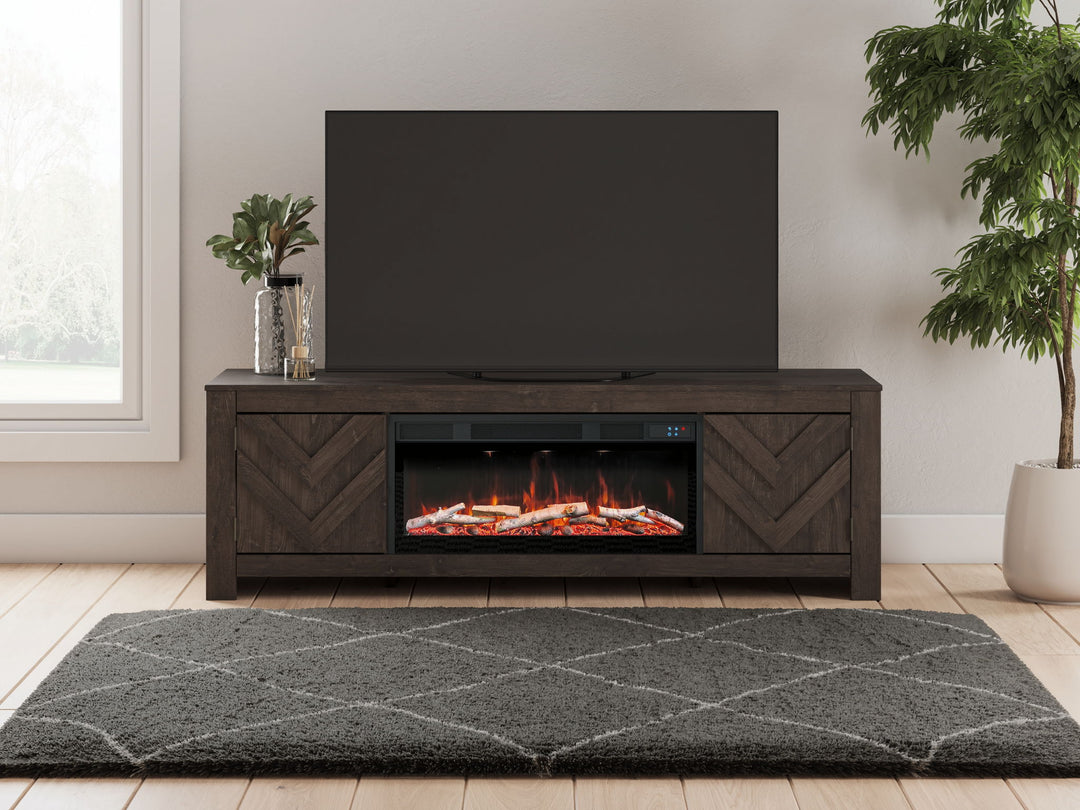 Cayboni - LG TV Stand With Fireplace Option