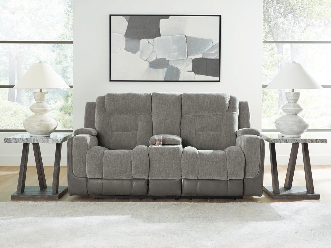 Mixed Motion - Power Reclining Loveseat With Console / Adjustable Headrest