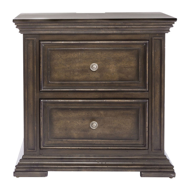 Big Valley - 2 Drawer Night Stand w/ Charging Station