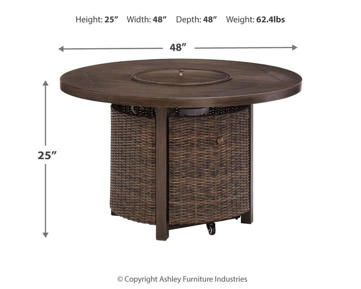 Paradise Trail - Round Fire Pit Table - Medium Brown