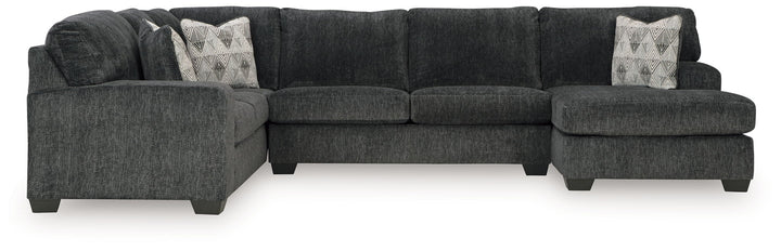 Hollyview - 3-Piece Sectional With Raf Corner Chaise - Shadow