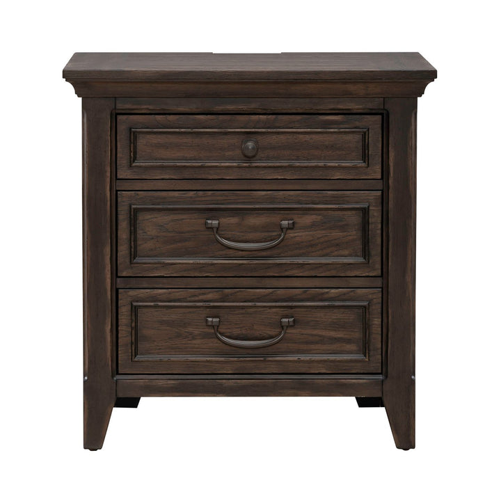 Paradise Valley - Nightstand With Charging Station - Dark Brown