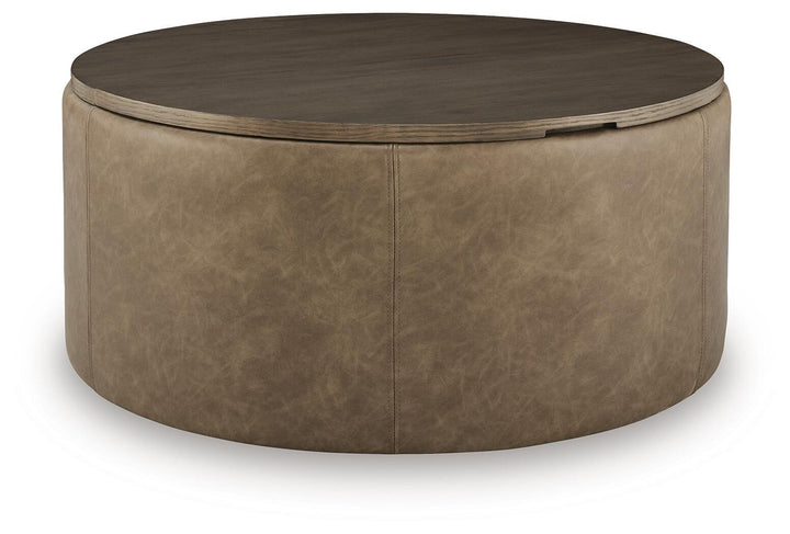 Bethanstone - Storage Ottoman - Warm Brown