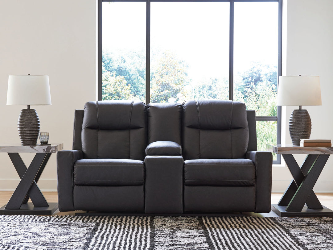 Mackmenville - Double Reclining Loveseat With Console