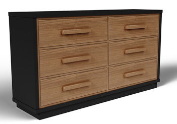 6 drawer dresser dark brown Kozmour - Six Drawer Dresser