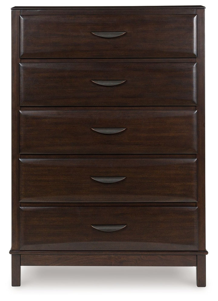 Vanmore - Five Drawer Chest - Dark Brown