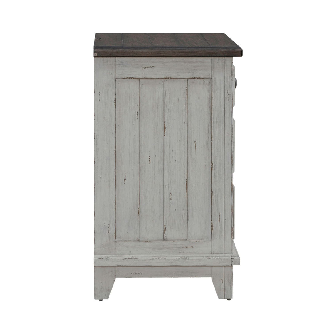 River Place - 3 Drawer Nightstand With Charging Station - White