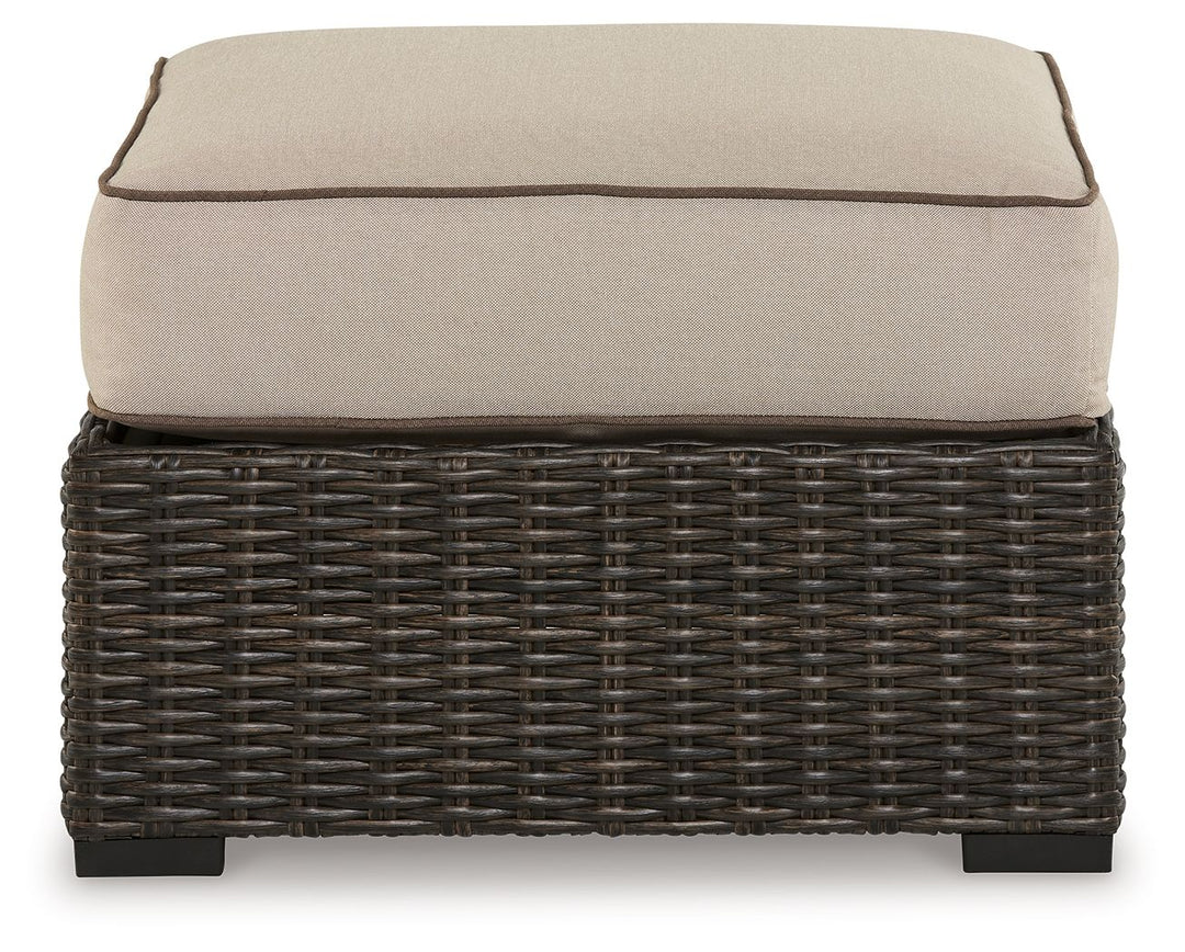 Coastline Bay - Ottoman With Cushion - Brown