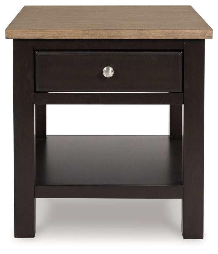 Drazmine - Rectangular End Table - Brown