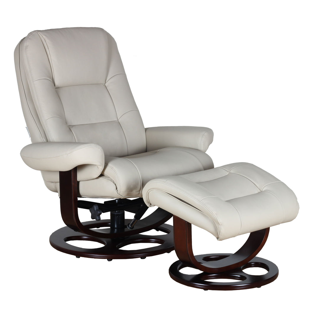 Jacque - Swivel Pedestal Recliner And Ottoman