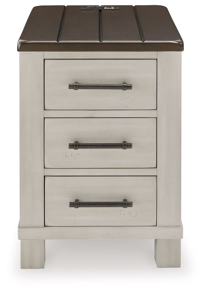 Darborn - Chair Side End Table - Gray / Brown