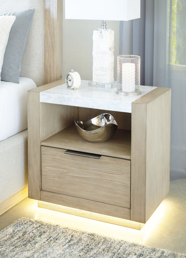 Hennington - One Drawer Night Stand - Bisque