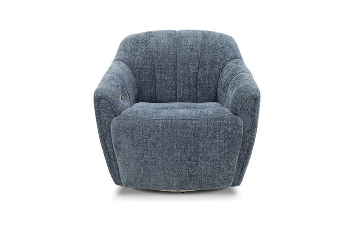 Millie - Single Power Swivel Recliner With Power Footrest Only - Denim