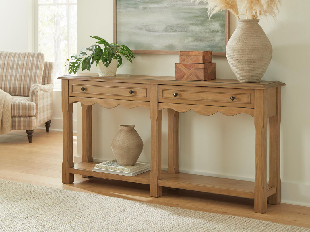 Whitmund - Console Sofa Table - Light Brown