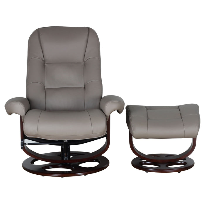 Jacque - Swivel Pedestal Recliner And Ottoman