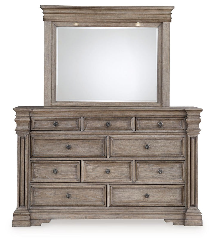 Blairhurst - Dresser And Mirror - Light Grayish Brown