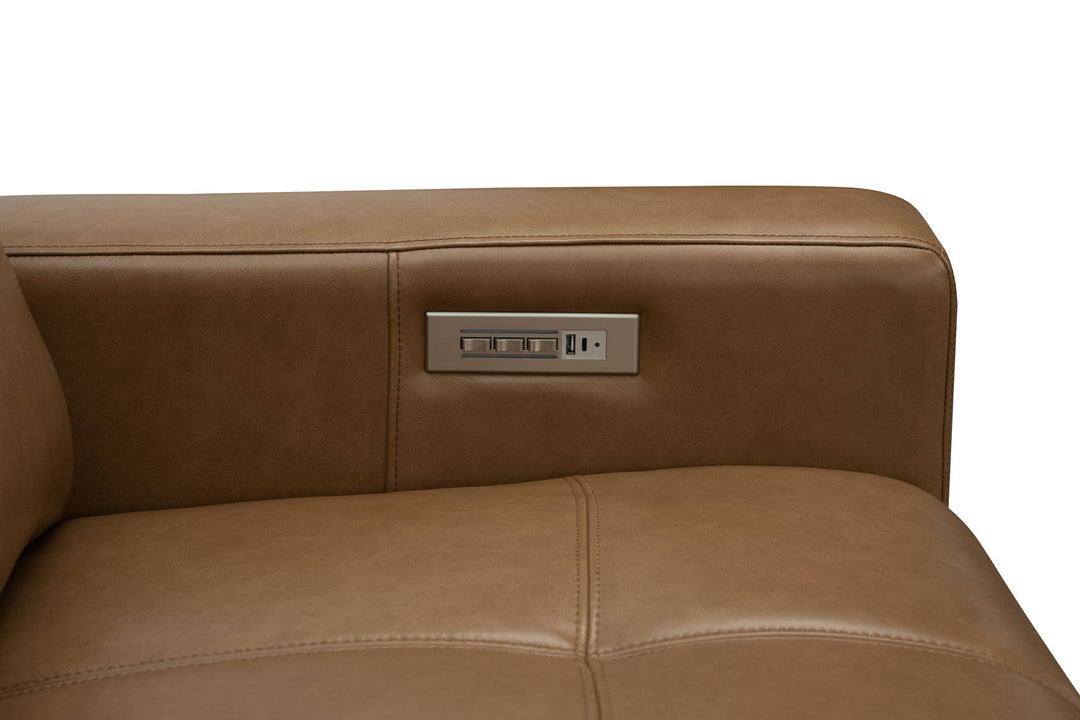 Cara - Loveseat With Power Recline, Power Headrest And Power Lumbar - Light Brown