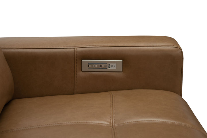 Cara - Loveseat With Power Recline, Power Headrest And Power Lumbar - Light Brown