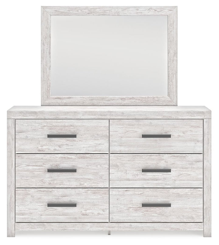 Cayboni - Dresser And Mirror - Whitewash