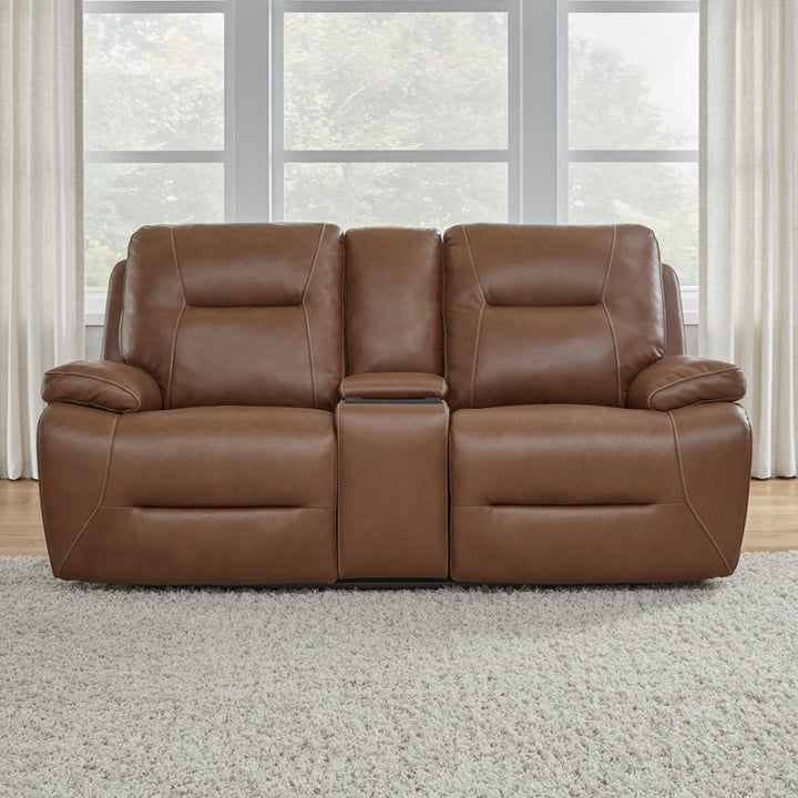 Cameron - Loveseat With Console P3 & ZG - Saddle