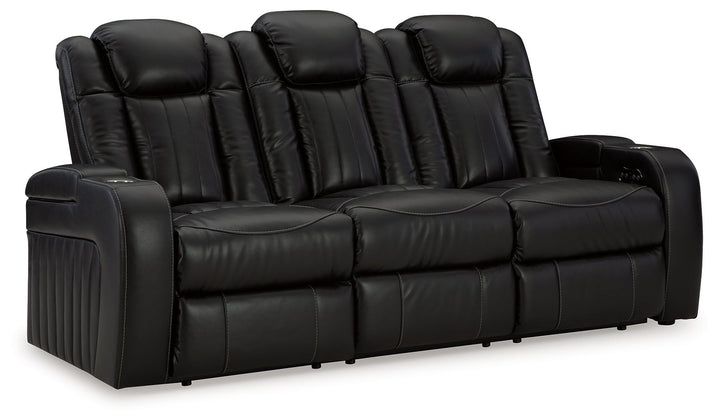 Caveman Den - Power Reclining Sofa With Adj Headrest - Midnight