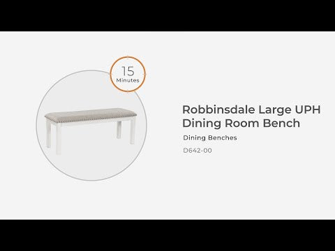 Robbinsdale - Large Upholstered Dining Room Bench - Antique White