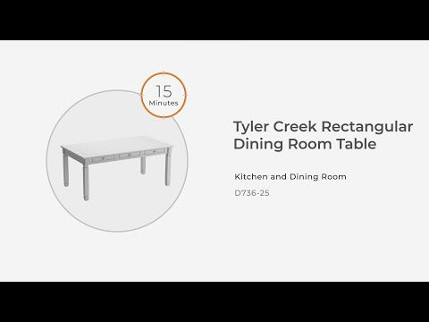 Tyler Creek - Rectangular Dining Room Table - Black / Gray