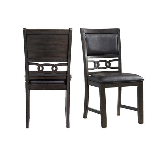 Amherst Standard Height Faux Leather Side Chair Set in Walnut of 2 image