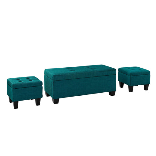 Ethan 3PK Storage Ottoman in Teal image
