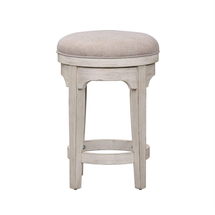 Liberty Farmhouse Reimagined Console Swivel Stool in Antique White image