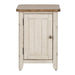 Liberty Farmhouse Reimagined Door Chair Side Table w/ Charging in Antique White image