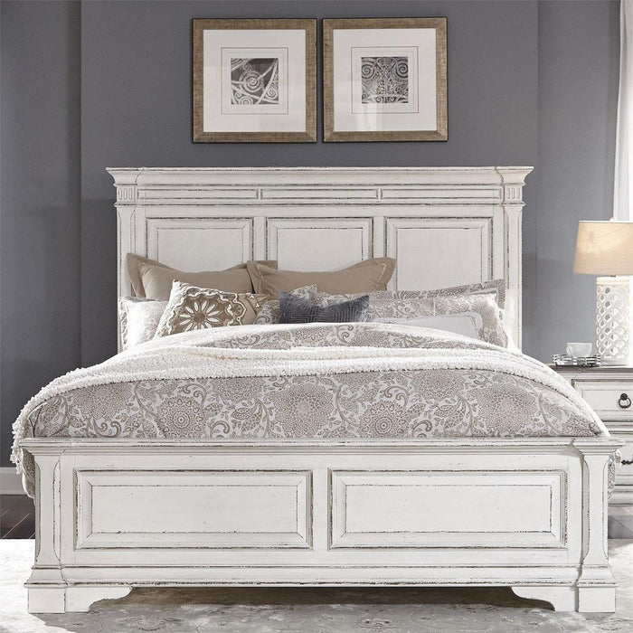 Liberty Furniture Abbey Park King Panel Bed in Antique White image