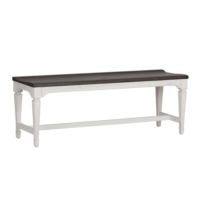 Liberty Furniture Allyson Park Wood Seat Bench in Wirebrushed White image
