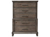 Liberty Furniture Artisan Prairie Drawer Chest in Wirebrushed aged oak with gray dusty wax image