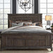 Liberty Furniture Artisan Prairie Queen Panel Bed in Wirebrushed aged oak with gray dusty wax image
