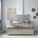 Liberty Furniture Belmar King Panel Bed in Washed Taupe and Silver Champagne image