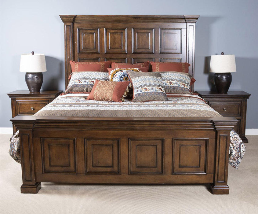 Liberty Furniture Big Valley Queen Panel Bed in Brownstone image