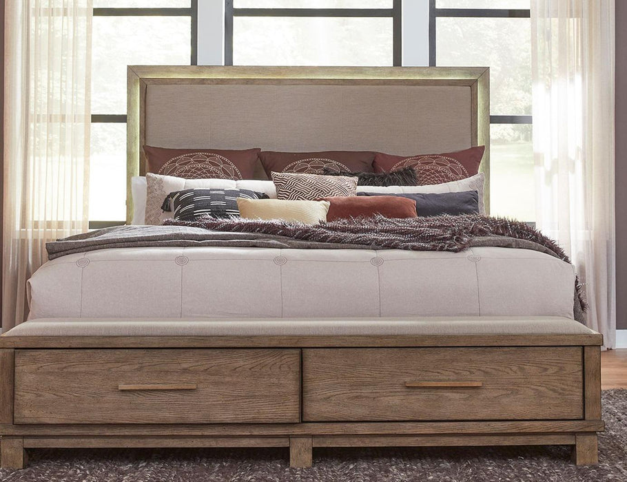 Liberty Furniture Canyon Road King Storage Bed in Burnished Beige image