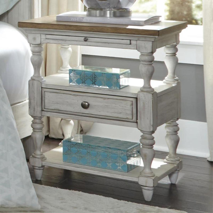 Liberty Furniture Farmhouse Reimagined Drawer Nightstand in Antique White image
