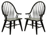 Liberty Furniture Hearthstone Windsor Back Arm Chair in Black (Set of 2) image