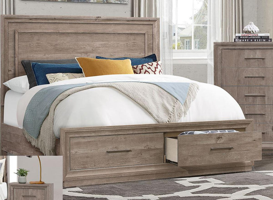 Liberty Furniture Horizons King Panel Storage Bed in Graystone image