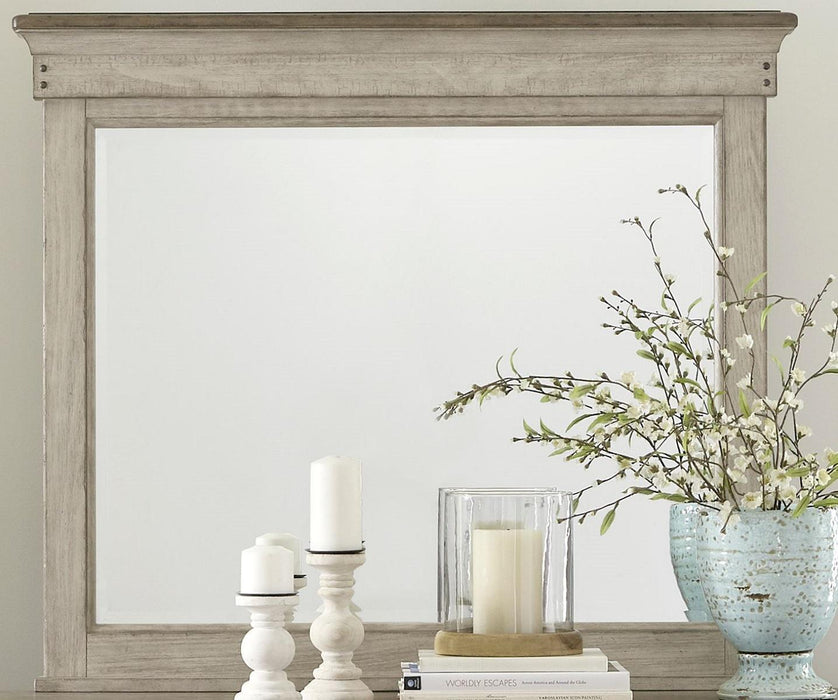 Liberty Furniture Ivy Hollow Landscape Mirror in Weathered Linen image