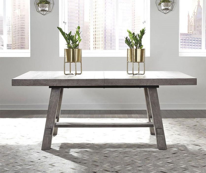 Liberty Furniture Modern Farmhouse Trestle Dining Table in Dusty Charcoal 406-P4860 image